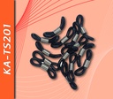 Terminal de Silicona Negro para Colgantes
